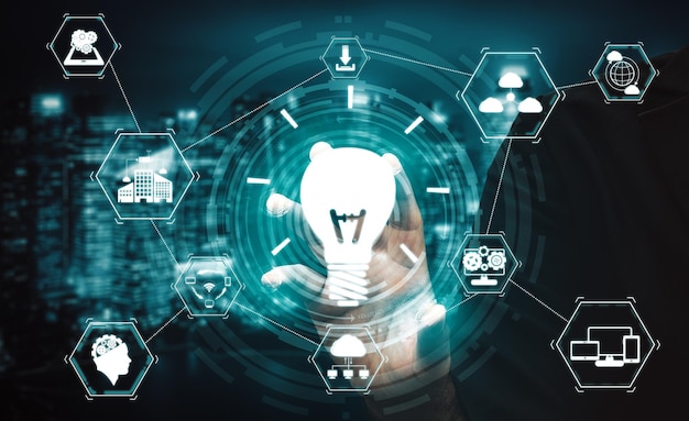 Artificial intelligence technology platform dashboard showcasing AI solutions and innovations