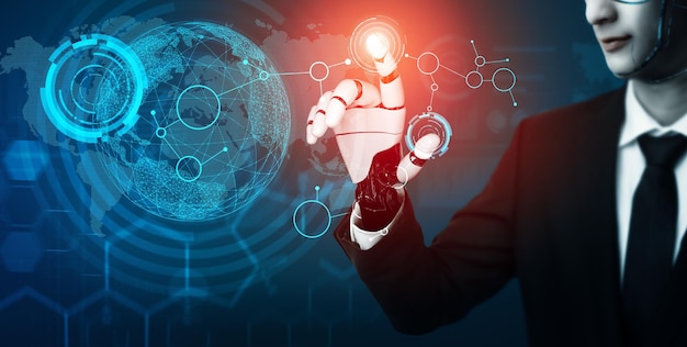 AI technology team professionals working together on artificial intelligence solutions