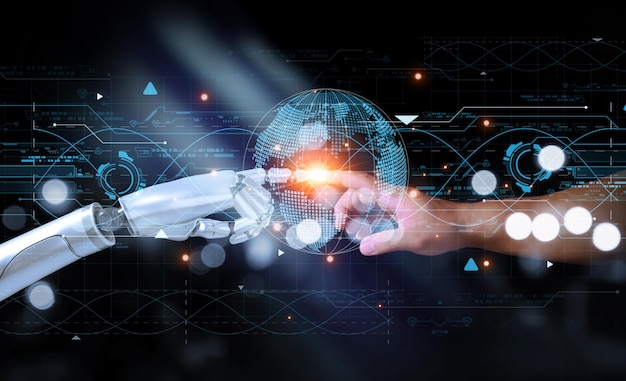 Innovative AI application framework showing intelligent data analysis and insights